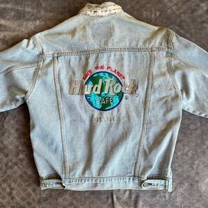 Vintage Authentic Hard Rock Cafe 1971 Denim Jacket Size Medium - see photos